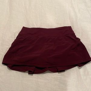 Lulu lemon Pace Rival Skirt in Maroon